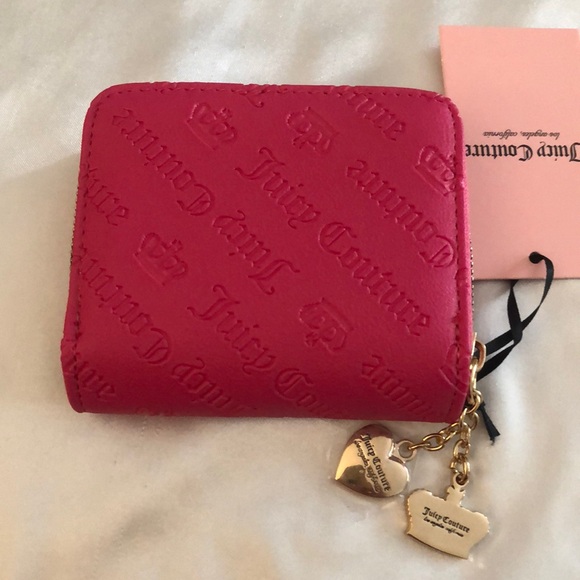 Juicy Couture Pink Flash Not Your Babe Small Zip Around Bifold Wallet NWT - Picture 10 of 16